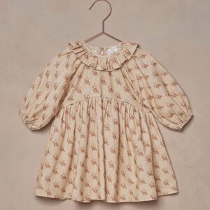 Cream Floral Dress with Bow